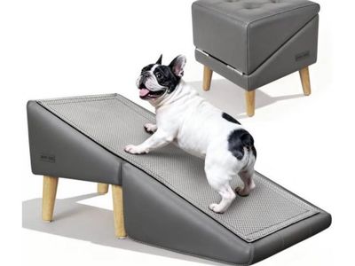 ARON YADA 2-in-1 Dog Ramp and Ottoman
