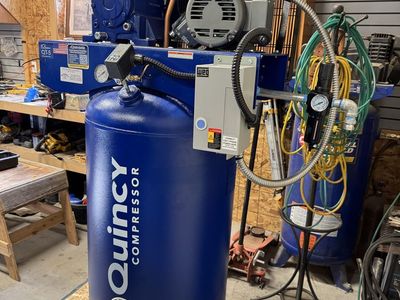 Quincy Compressor 451CS80VCB 5HP 80 Gallon Vertical Air Compressor - 230V 1-Phase
