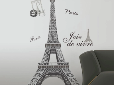 RoomMates XL Eiffel Tower Giant Wall Decals - New in Package