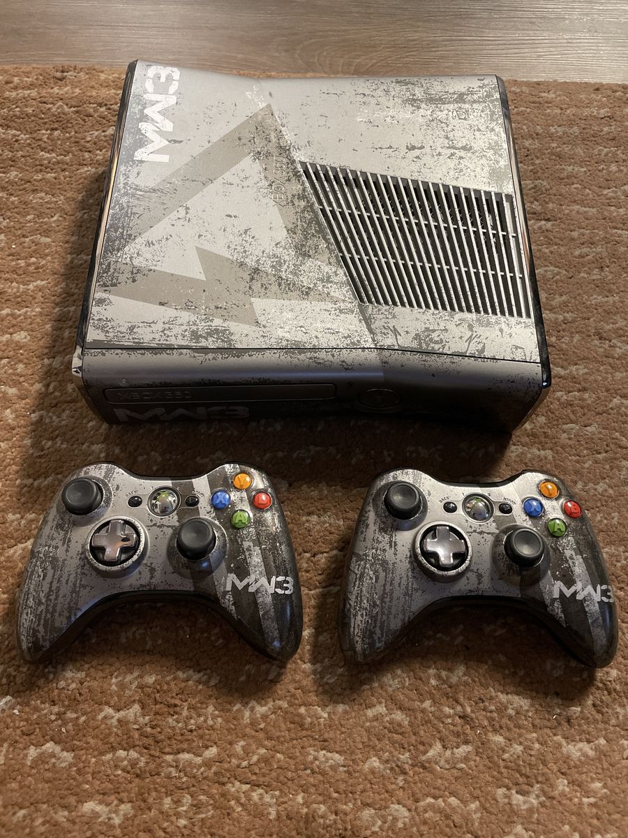 Xbox 360 Limited Edition Modern Warfare 3 Console with 2 Matching Controllers