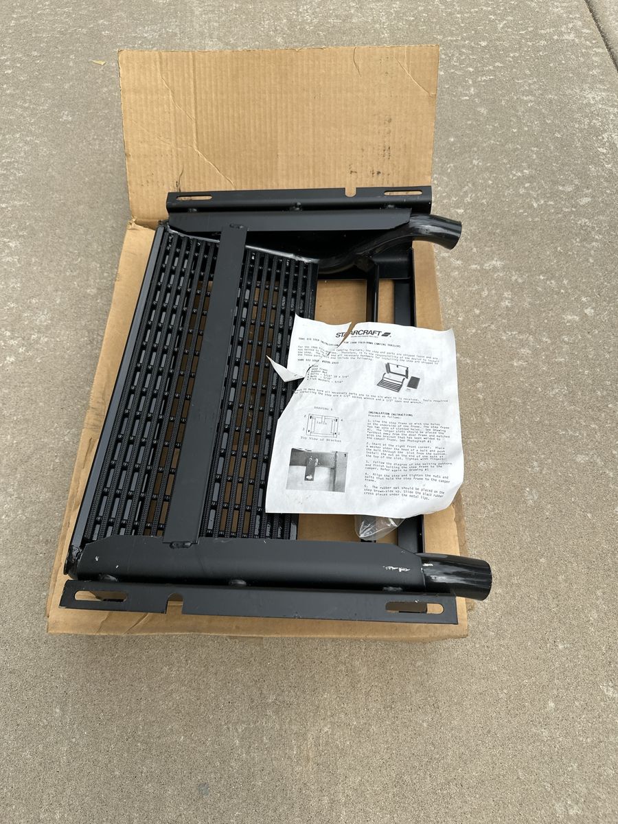Starcraft RV Fold-Down Camping Trailer Entry Step with Hardware and Instructions