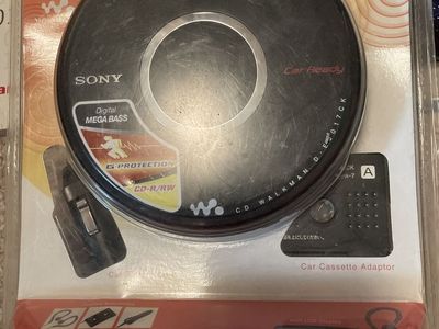 CD WalkMan With Cassette Car Adapter