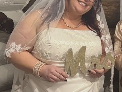 Beautiful Ivory Plus-Size Wedding Gown