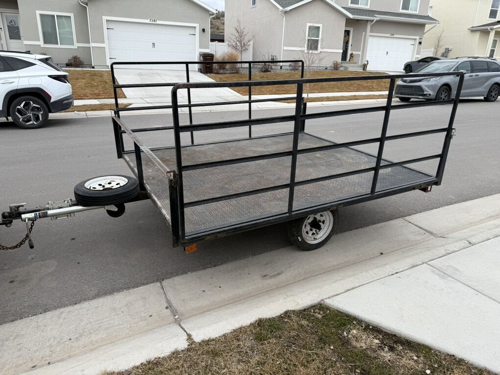 7x8 Ft Steel Tilt Deck Trailer.