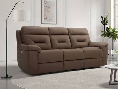 Lawton Power Reclining Sofa Brown 1434675 #107099