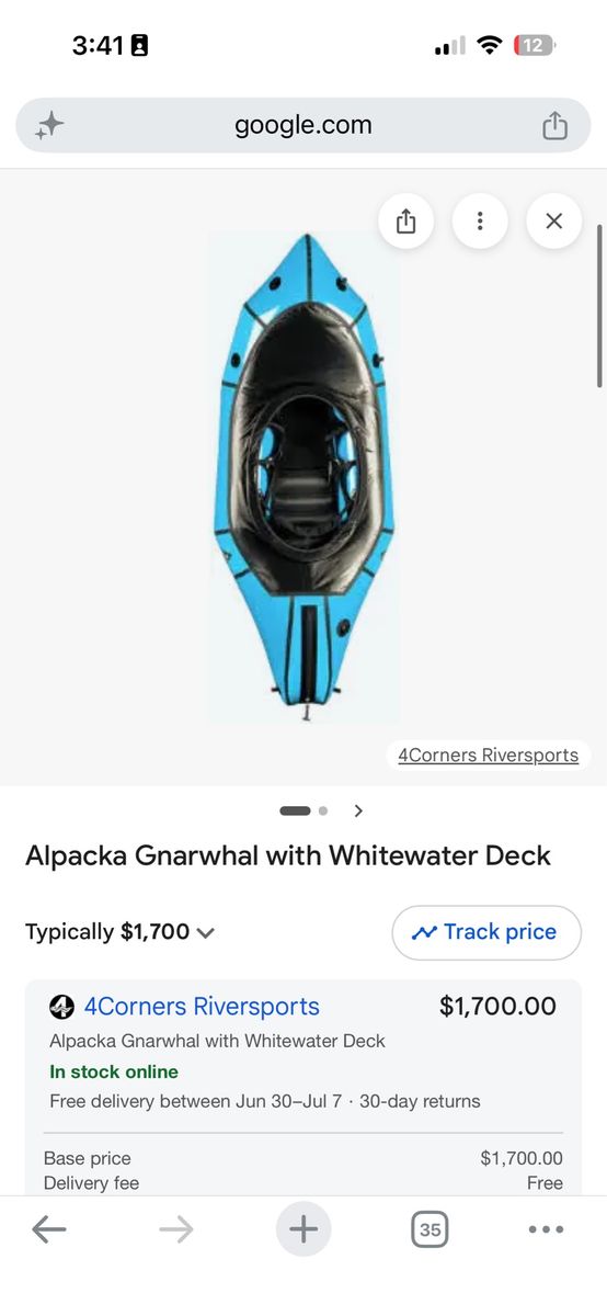 Alpacka Gnarlwhal Packraft