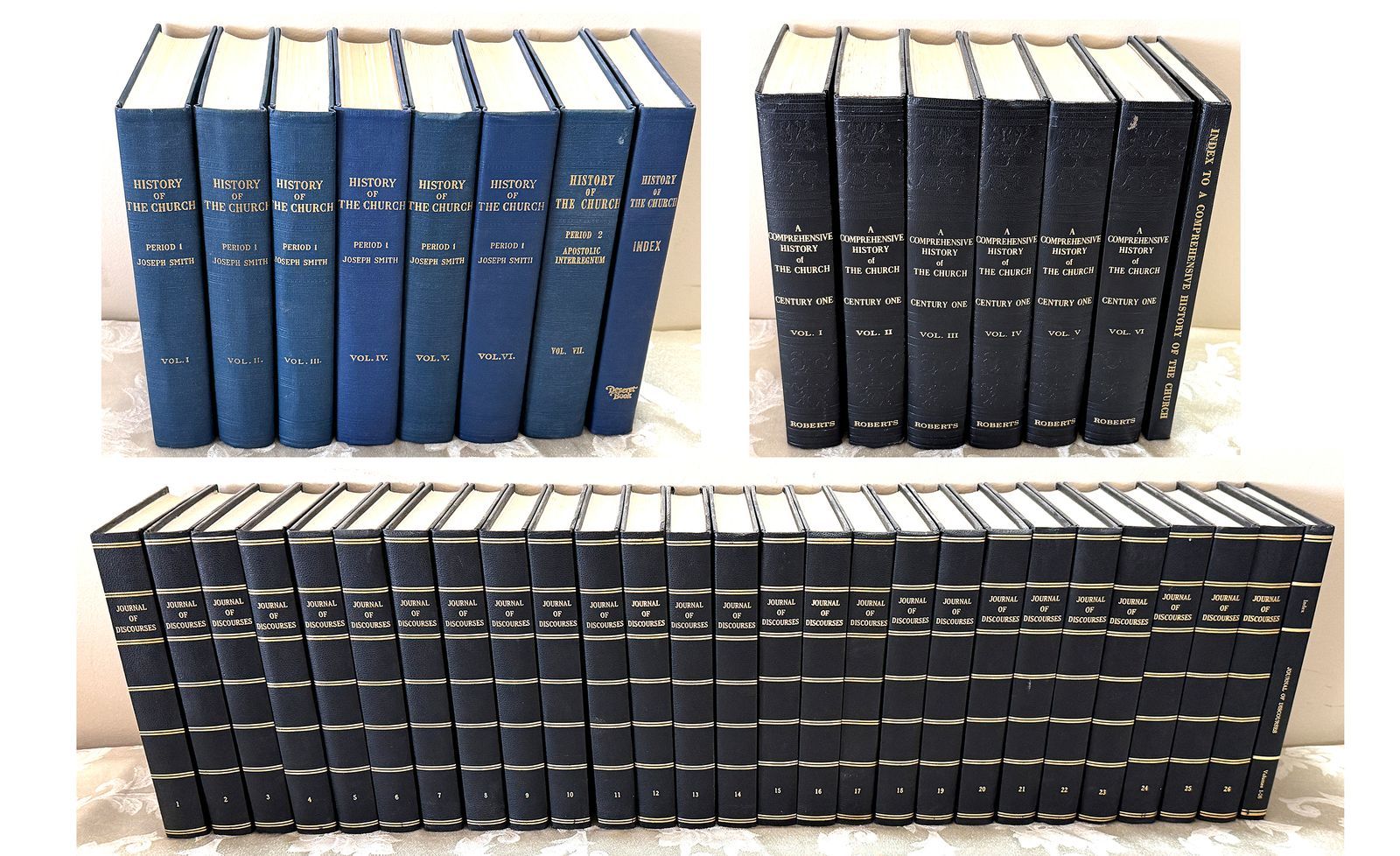 Journal or Discourses, History of the Church, and Comprehensive History of the Church