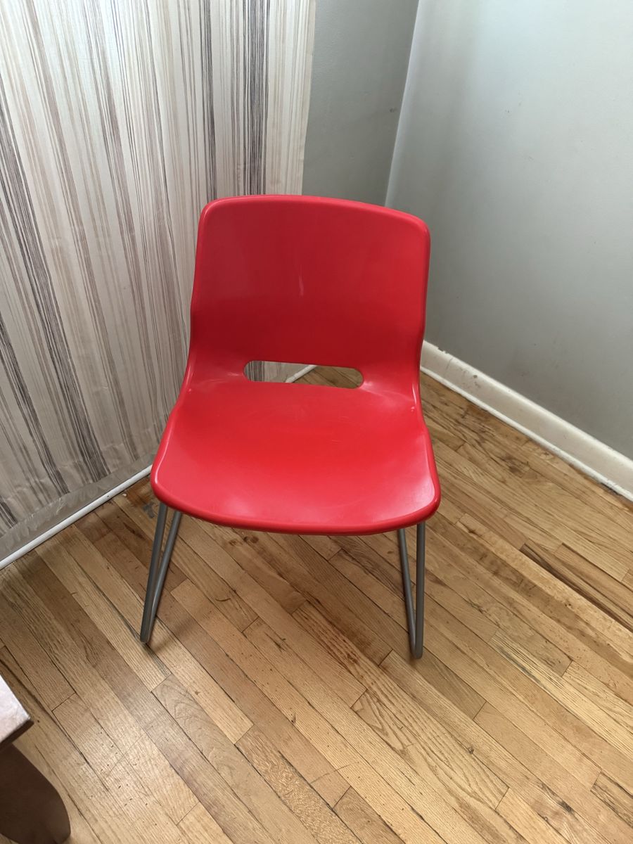 IKEA Red plastic chair