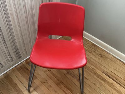IKEA Red plastic chair