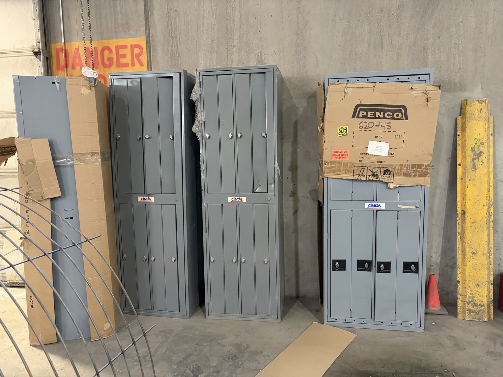 Penco Industrial Gray Metal Storage Lockers Used uniform lockers