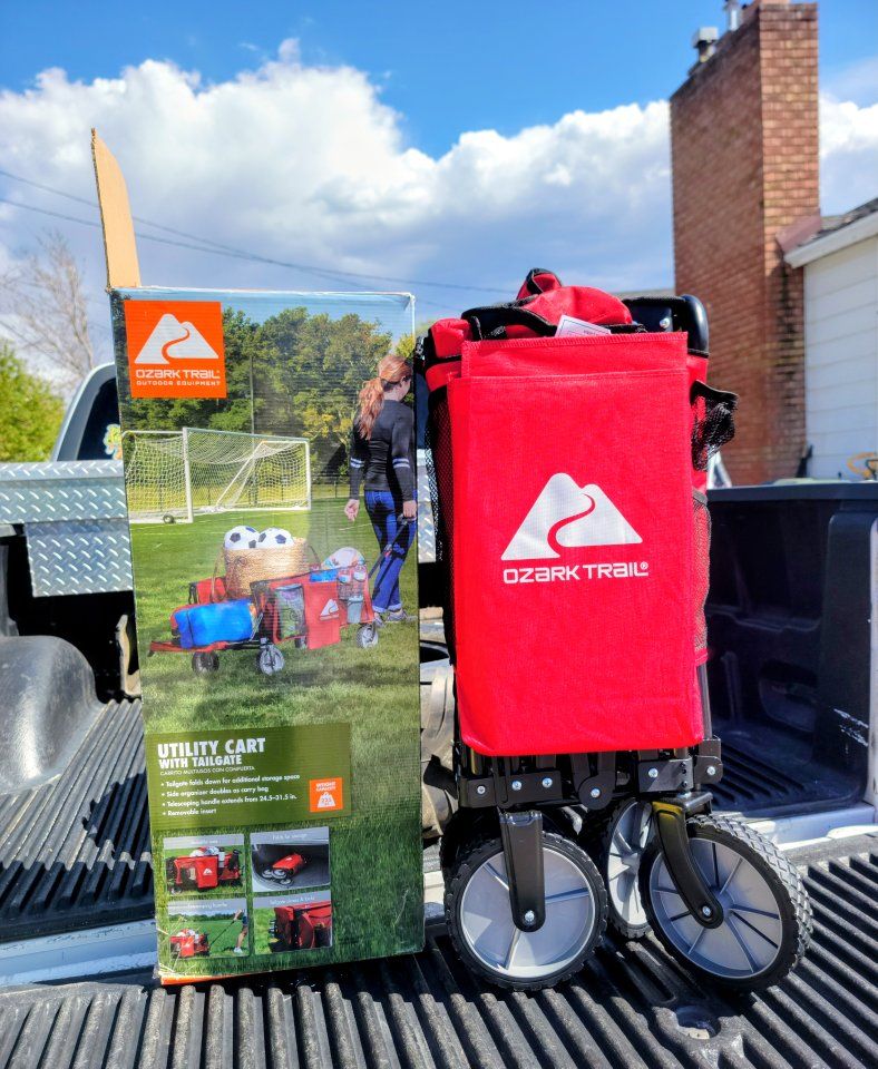 Ozark Trail Fold Out Cart with Tailgate Holds 225