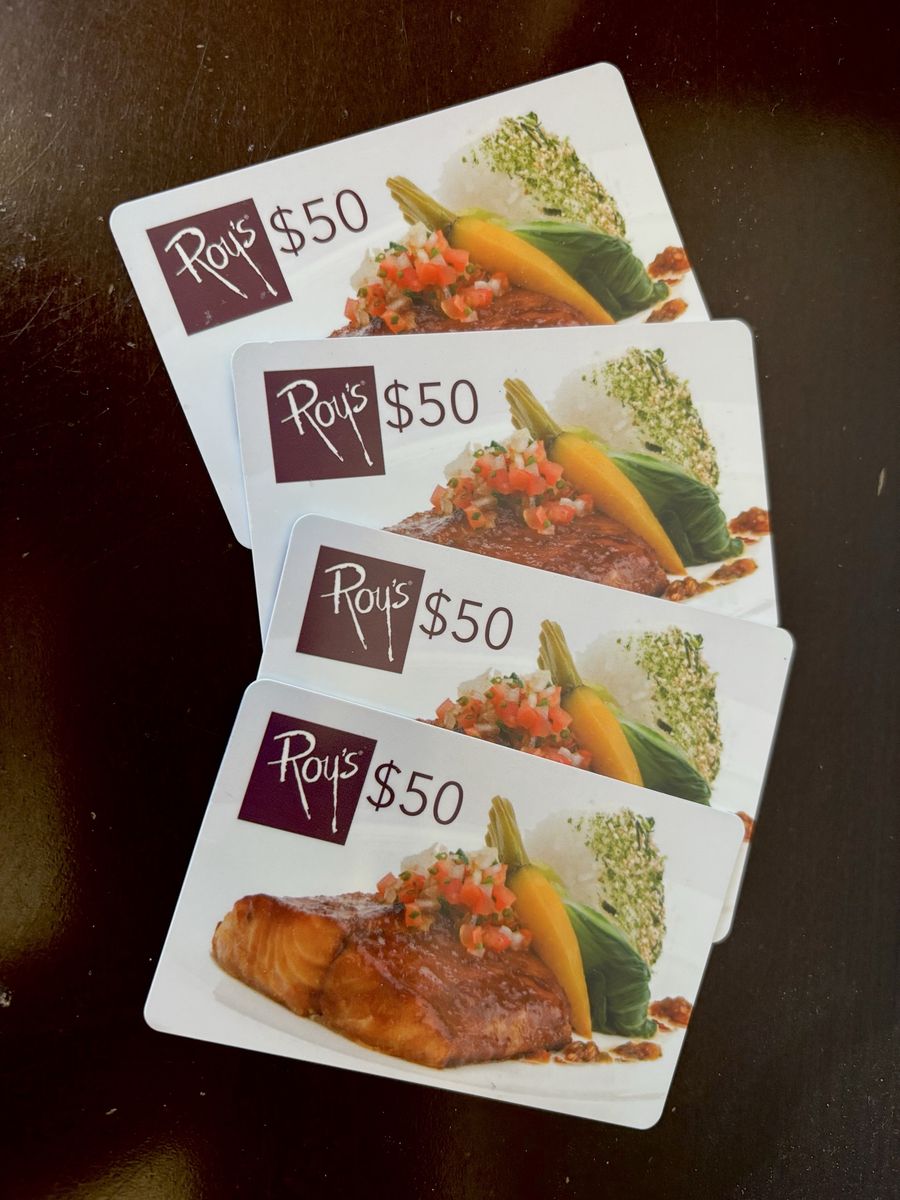 $200 in Gift Cards for Roy’s Restaurant for