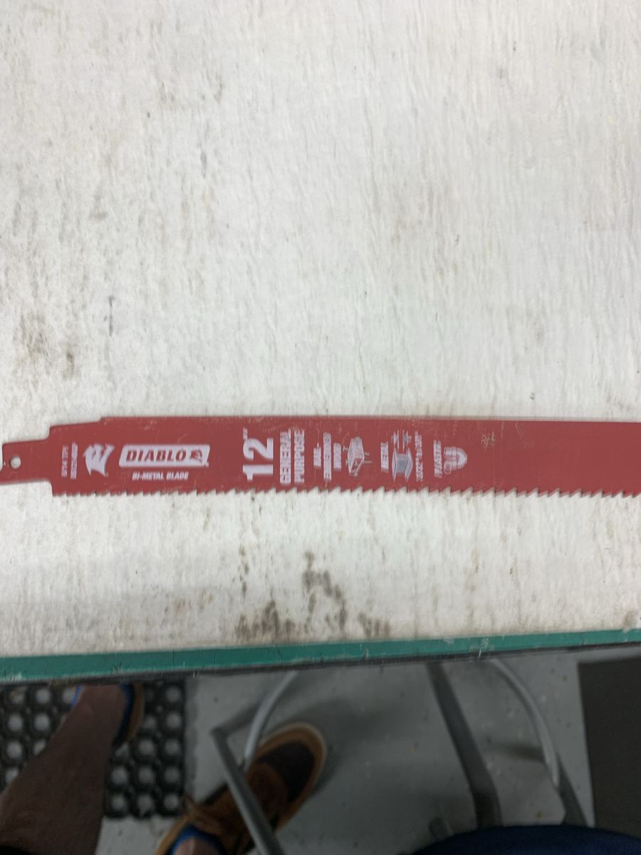Diablo 12" General Purpose Bi-Metal Reciprocating Saw Blade - Metal & Plastic Cutting
