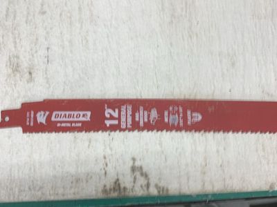 Diablo 12" General Purpose Bi-Metal Reciprocating Saw Blade - Metal & Plastic Cutting