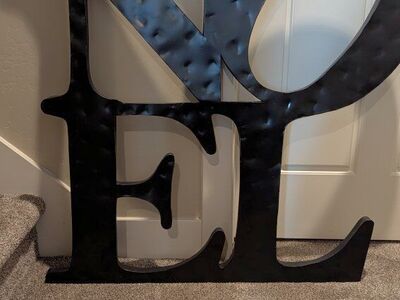 Noel Pottery Barn metal sign.