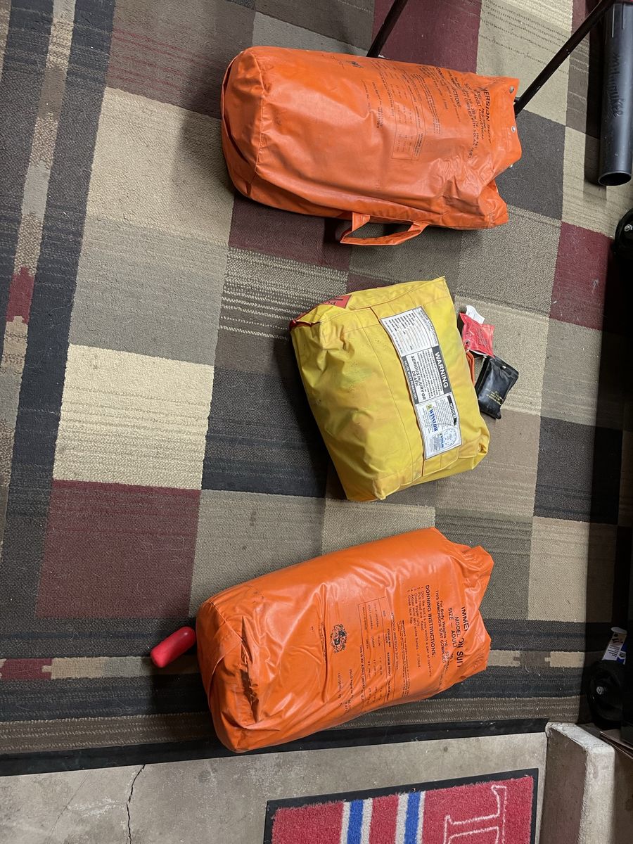 Survival Raft And Immersion Suits