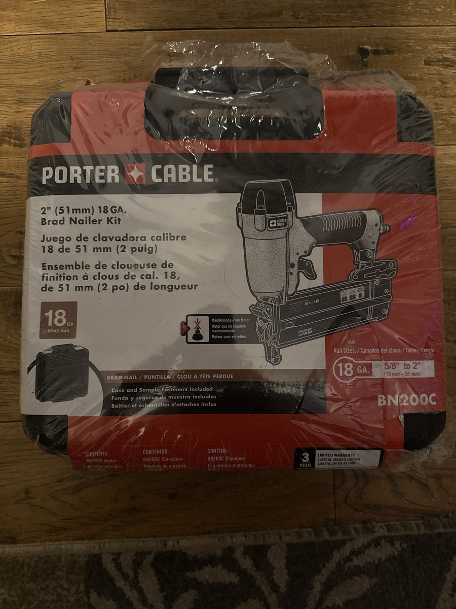 PORTER-CABLE BN200C 2" (51mm) 18GA Brad Nailer Kit - New in Box