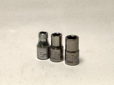 Craftsman USA 1/4 Dr 6 pt Shallow Metric Socket set of 3