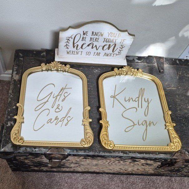 Wedding Decor Set: 3 Signs
