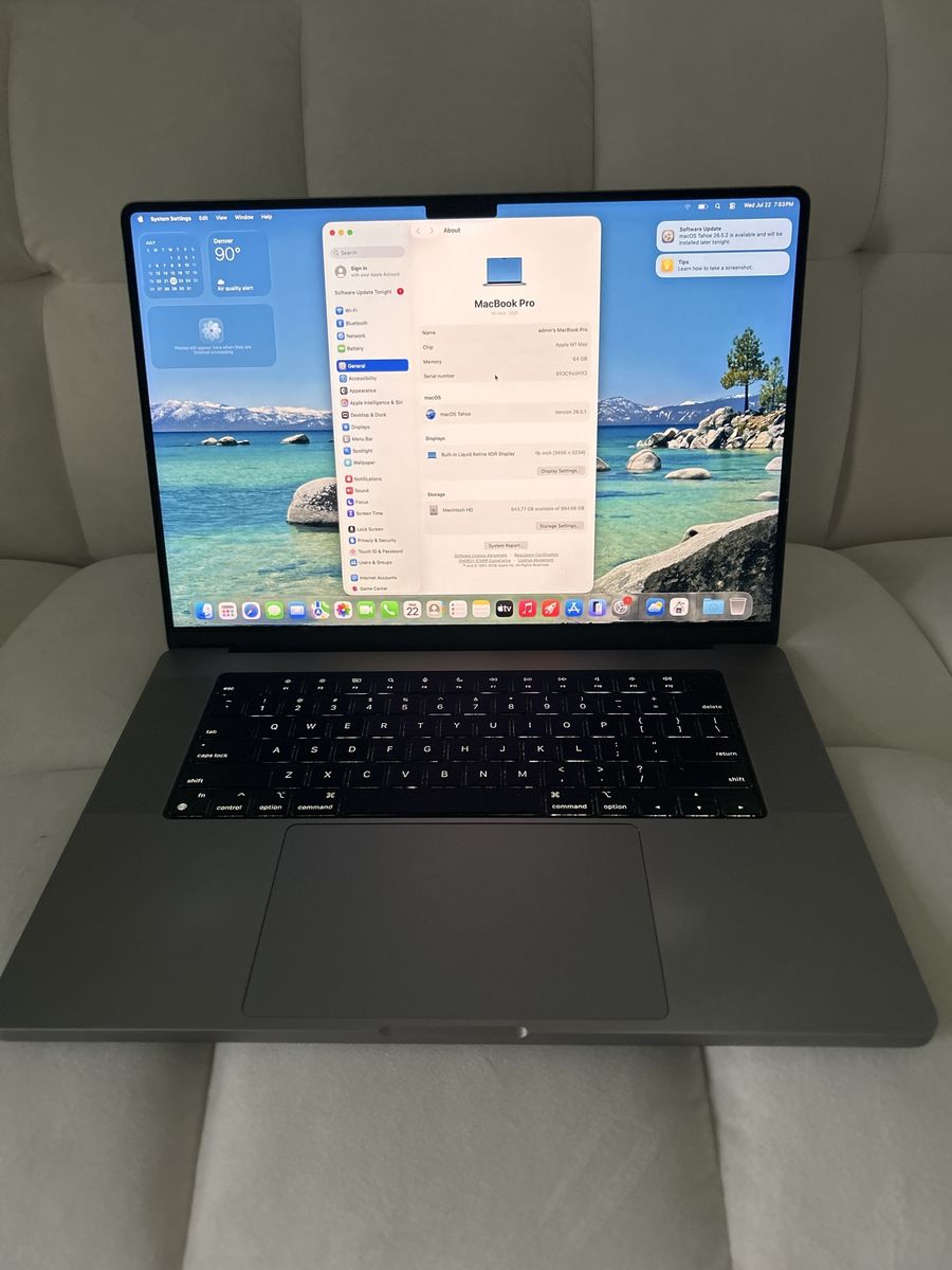Apple MacBook Pro 16" (2021) M1 Max, 64GB RAM, 1TB SSD, Liquid Retina XDR, Space Gray (ask about back to school deal)