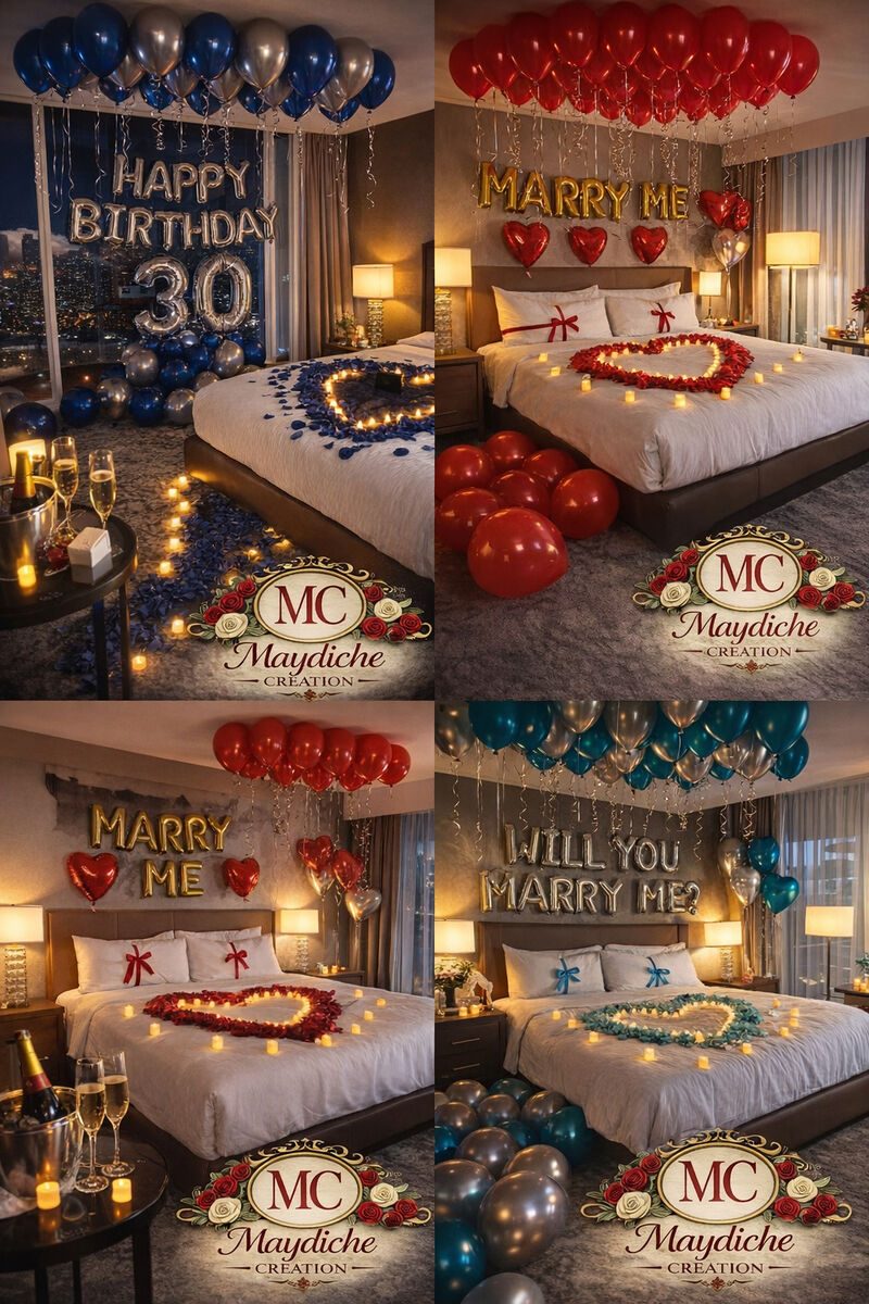 Hotel room Romantic Decor - Birthday & Proposal Se