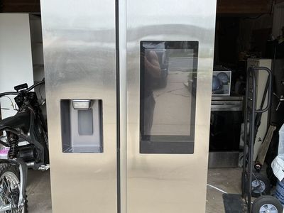 Samsung smart screen fridge.