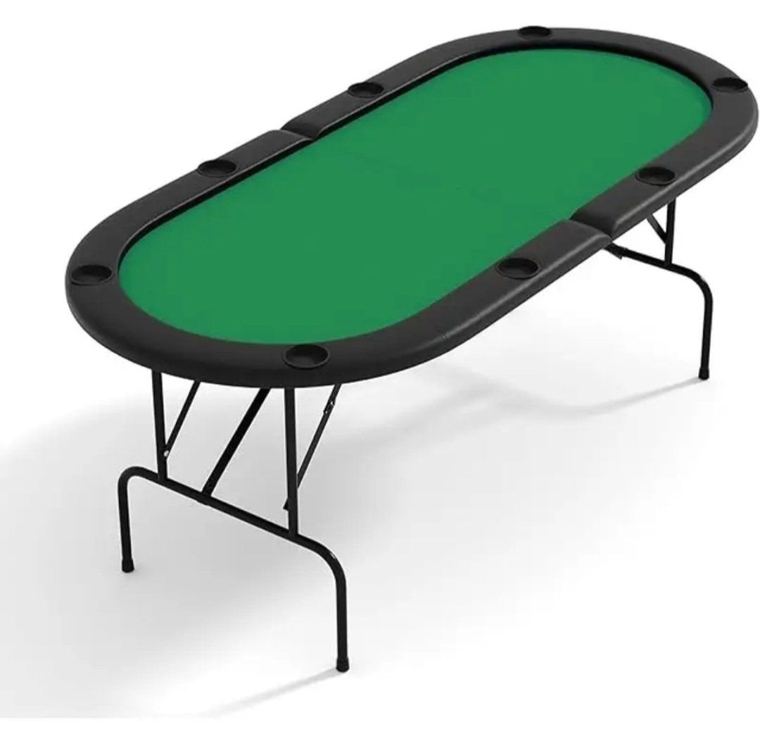 Oval Foldable Poker Tables, Casino Style Card Tabl