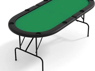 Oval Foldable Poker Tables, Casino Style Card Tabl