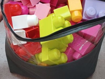 Colorful Mega Blocks Building Blocks for Toddlers - Large Interlocking Construction Play Set (Bag Included)