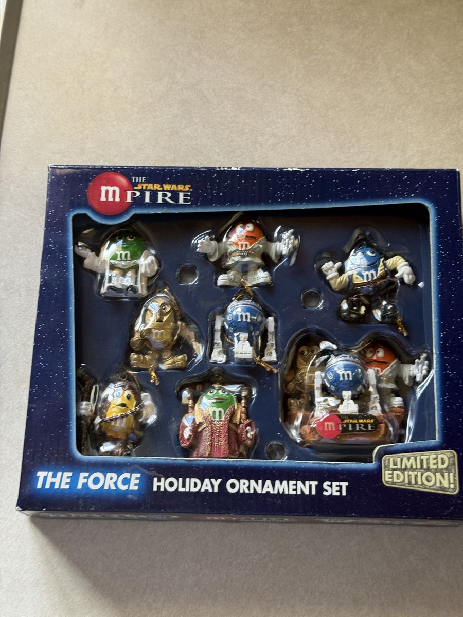 M&M The Force Holiday ornaments