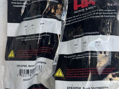 HK Heckler & Koch SP5/SP5K 9mm 30-Round Magazine - Genuine Accessory, Made in Germany (2-Pack)