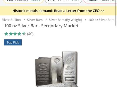 Silver Bars - 100 oz .999