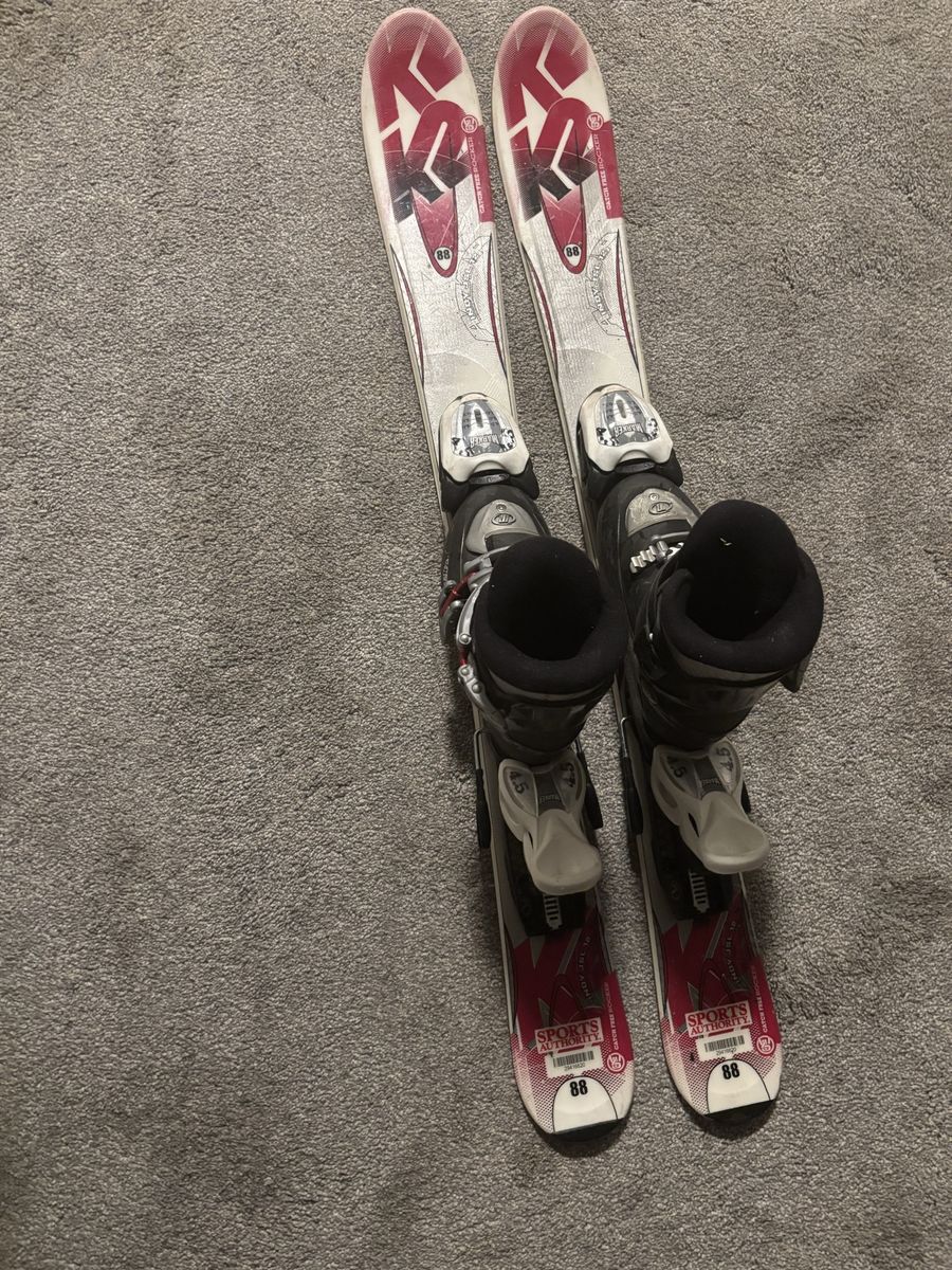 Toddler skis 88 cm boots size 12 C