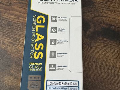 Tech Armor Glass Screen Protector- iPhone 15 Pro Max, 3 pack