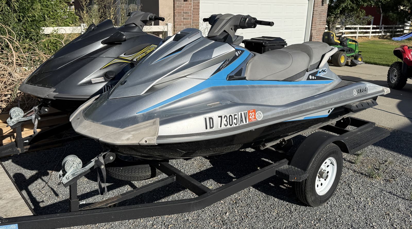Pair of Yamaha VX Deluxe WaveRunner Personal Watercraft with Trailer
