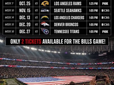 Las Vegas Raiders 2026 Home Game Tickets - Section 139, Row 26, Seats 17-20