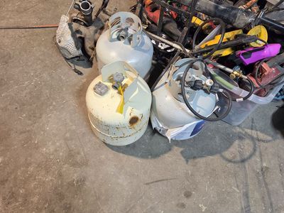 3 propane tanks 1 is full other 2 less than half full 70 for all