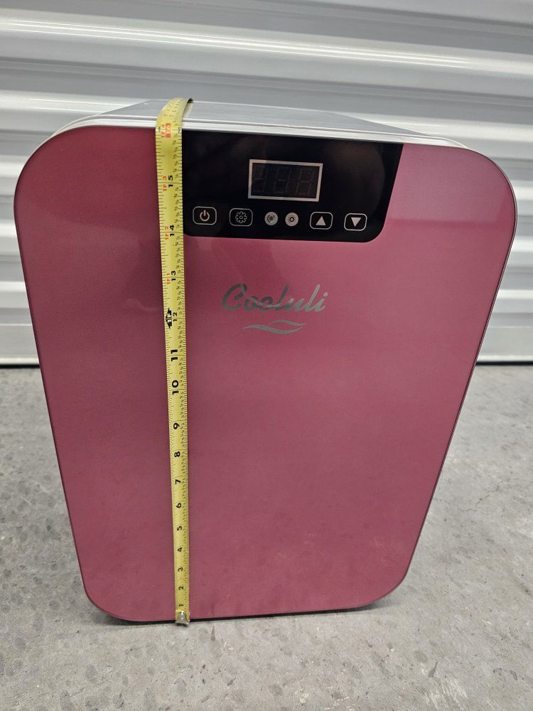 Cooluli Concord 20L Mini Fridge - Pink Front, White Body, Digital Temp Control