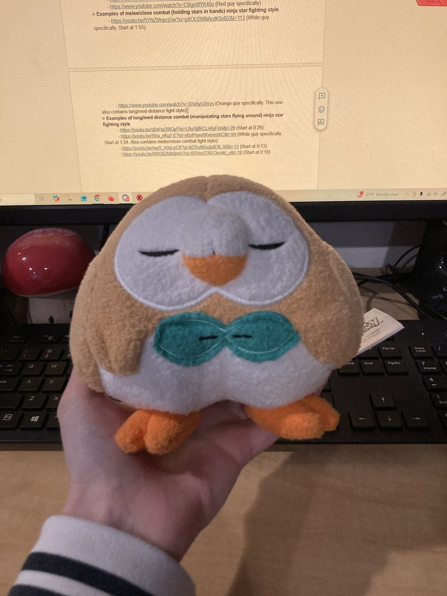Adorable Pokémon Rowlet Plush