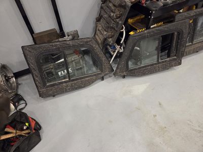 2007 - 2018 Jeep Wrangler factory 1/2 door uppers with sliding glass windows