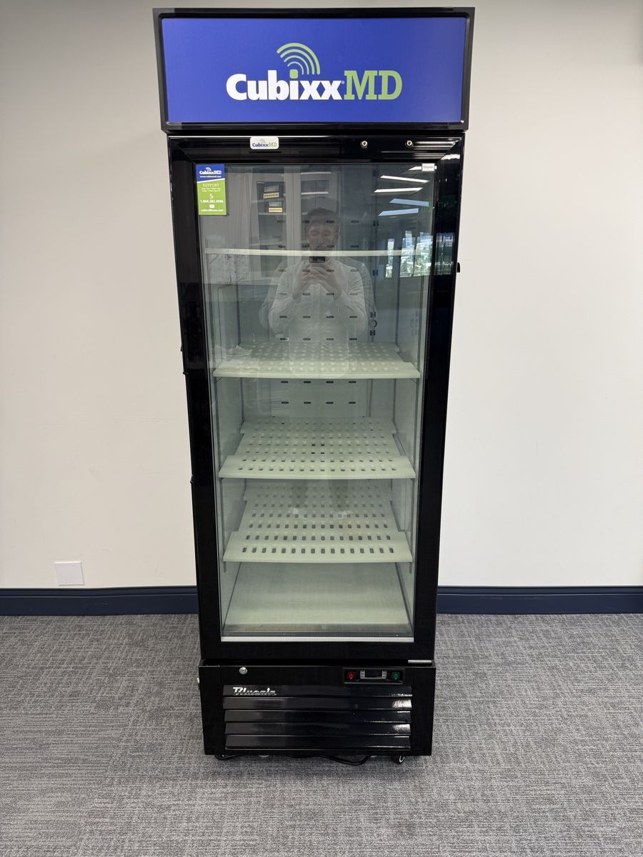 Blue Air FSE BKGM23-HC Glass Door Refrigerator 