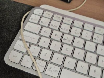 Wired USB Keyboard - White/Silver QWERTY Layout, Compact Design