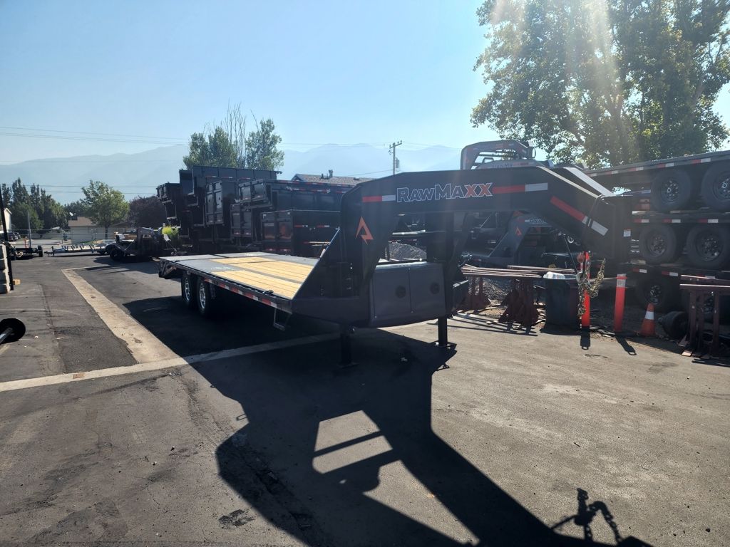 2027 RawMaxx 24' Gooseneck FDXD 20K with Aluminum Wheels Equipment Trailer