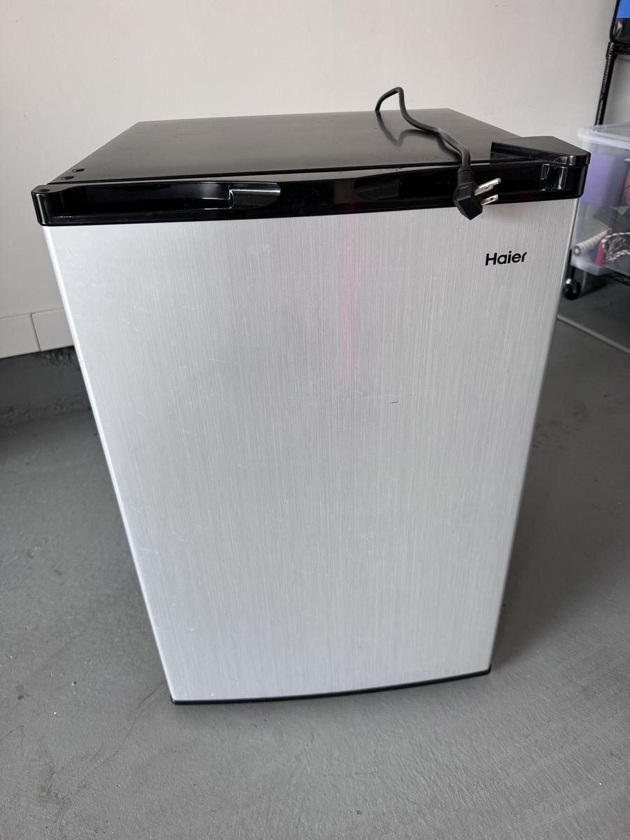 Haier HC45FW10SV 4.5 cu. ft. Compact Refrigerator - Silver/Black