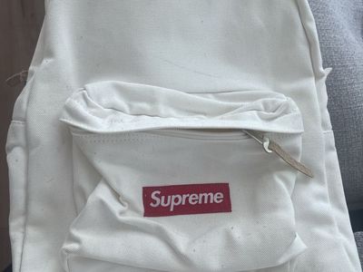 Supreme Canvas Backpack – White