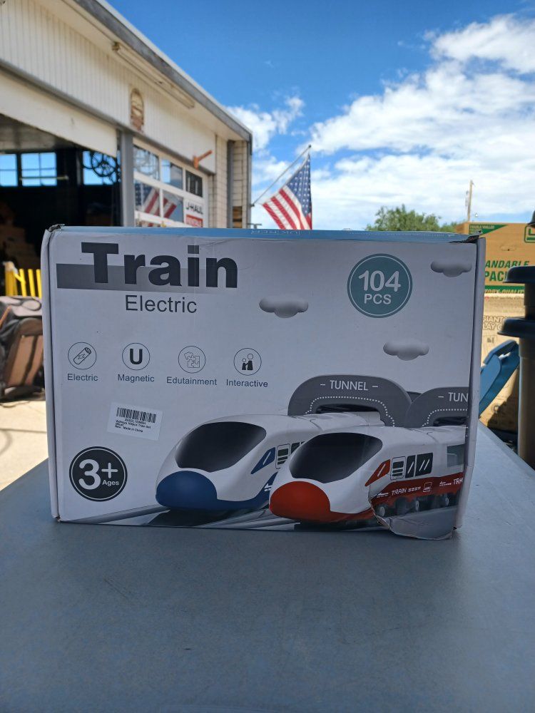Electric Magnetic Edutainment Interactive Train Set - 104 Pcs, Ages 3+