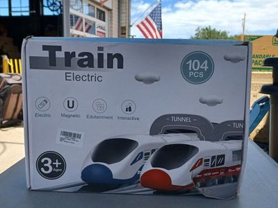 Electric Magnetic Edutainment Interactive Train Set - 104 Pcs, Ages 3+