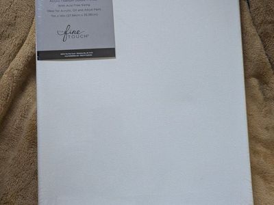 The Fine Touch 11x14 Archival Grade 10oz Cotton Canvas - 2 Pack, Double Primed, Acid-Free