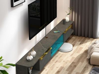 Floating TV Stand with LED Lights, 63''