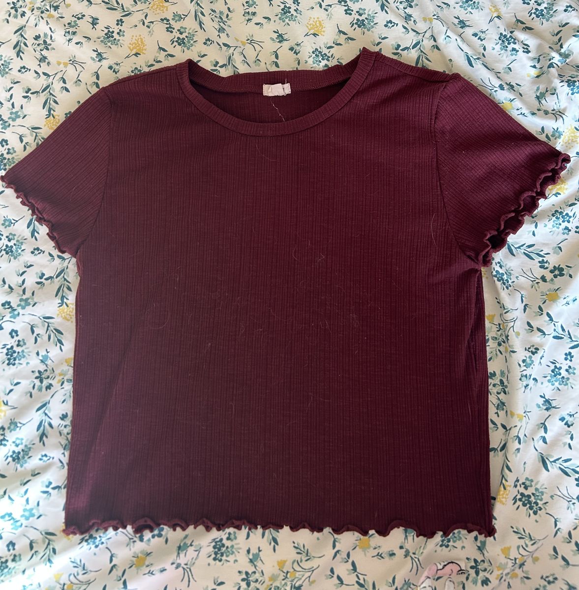 Maroon ribbed top